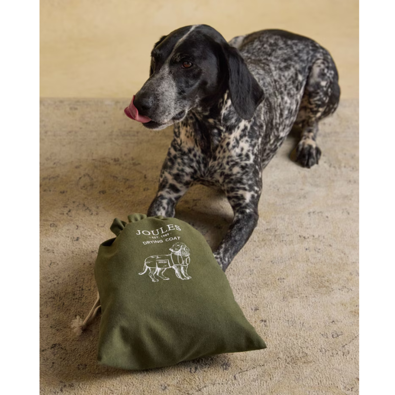 Joules Drying Dog Coat - Khaki-4