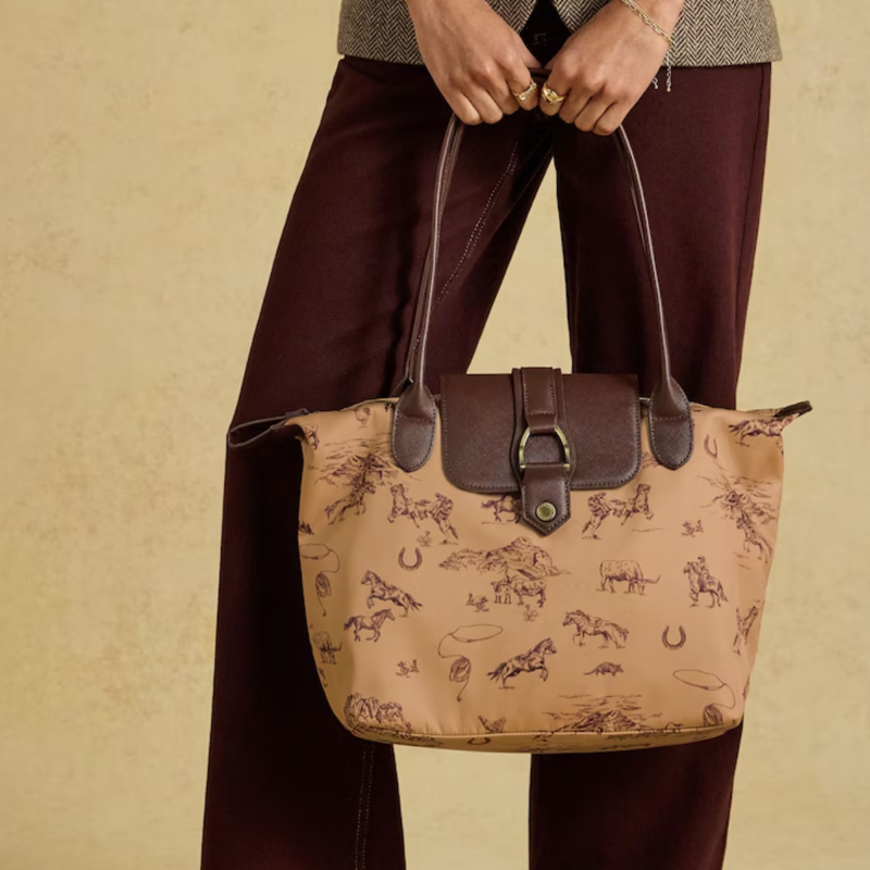 Joules Edie Zip Top Shopper Bag - Neutral Rodeo-1