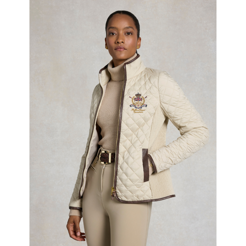 Holland Cooper Boughton Diamond Quilt Jacket - Stone-3