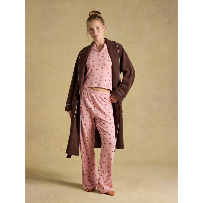 Joules Ladies Pointelle Set Pyjamas - Pink Floral-5