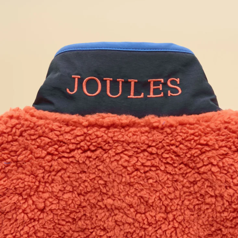 Joules Boys' Billy Full Zip Fleece - Blue/Orange-3