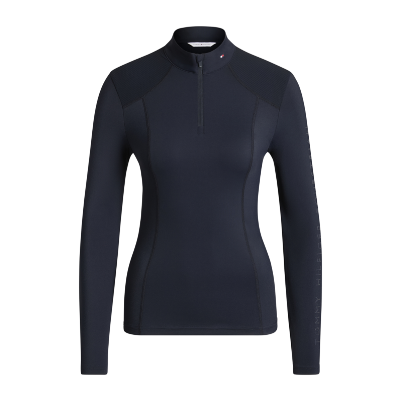 Tommy Hilfiger Echo Women 1/4 Zip Base Layer - Desert Sky-3