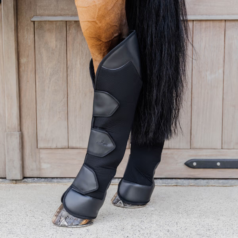 Kentucky 3D Spacer Travel Boots Hind Full - Black