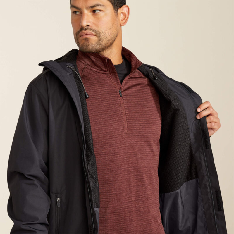 Ariat Men's Rebar Stormshell Lightweight Waterproof Jacket - Black-3