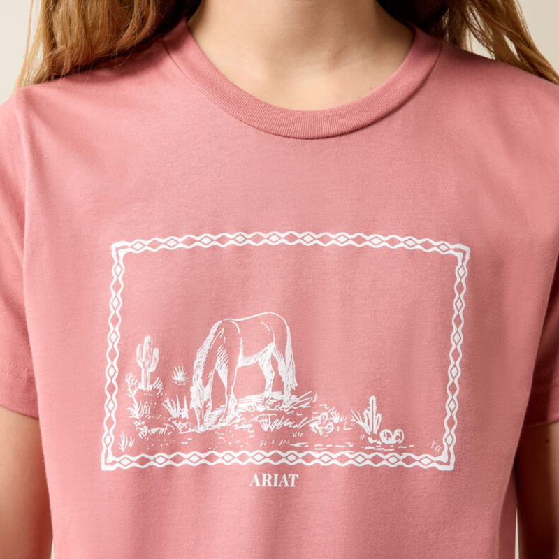Ariat Youth Horse Frame T-Shirt - Mauvelous-3