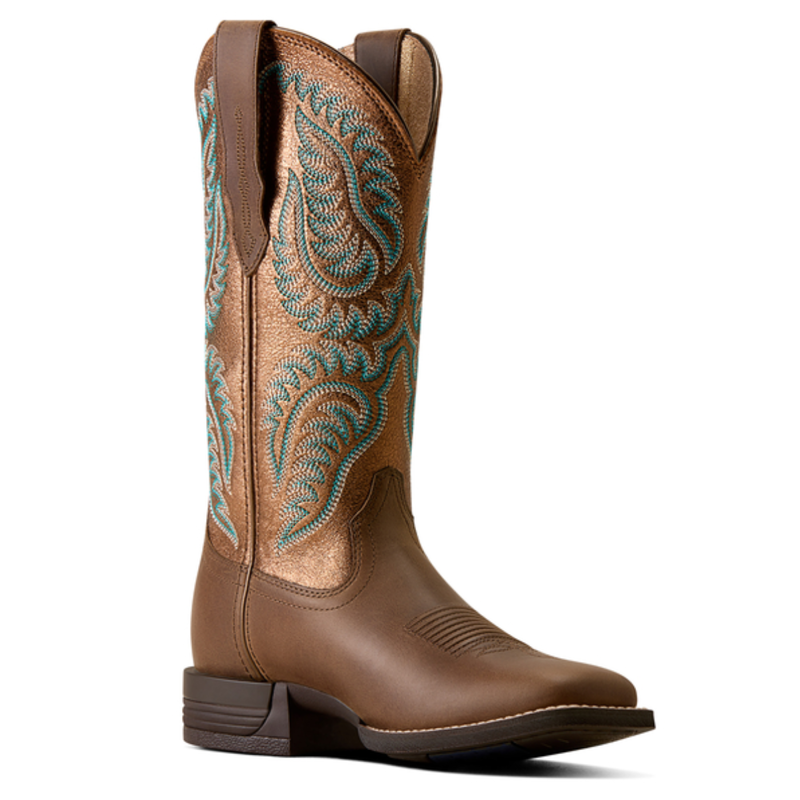 Ariat Women's Cattle Caite Wide Square Toe Western Boot - Mocha Dust-3