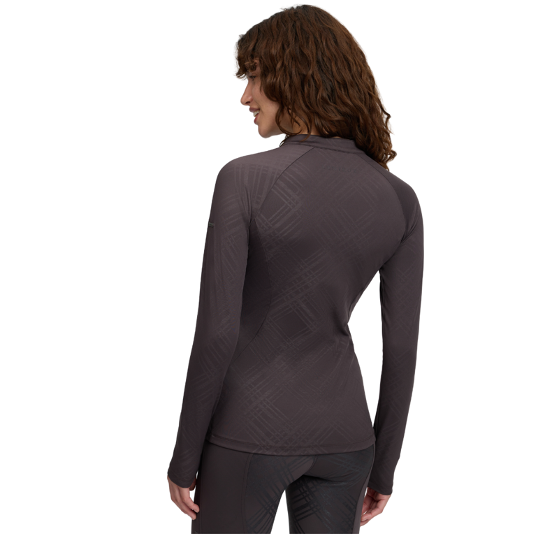 LeMieux Heritage Check Long Sleeve Base Layer - Cocoa-3