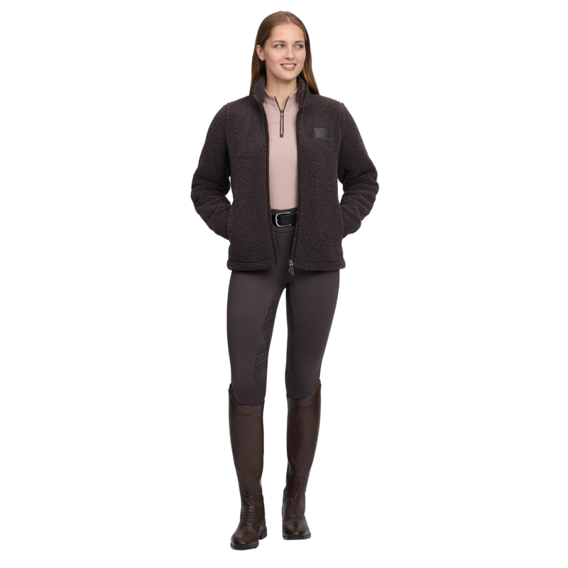 LeMieux Heritage Borg Zip Through Jacket - Cocoa-3