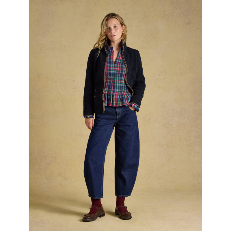 Joules Ladies Borg Heritage Full Zip - Navy-6