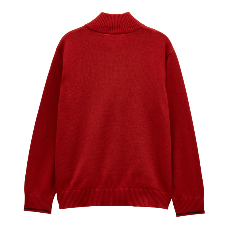 Joules Boys' Hillside 1/4 Zip - Burnt Orange-1