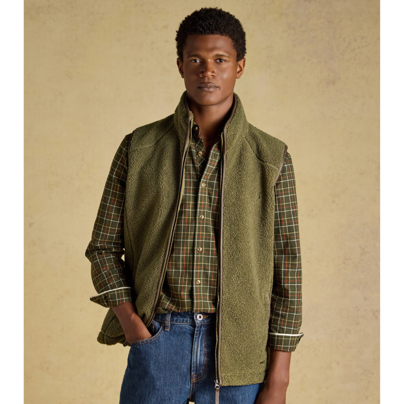 Joules Men's Heritage Borg Gilet - Green-3