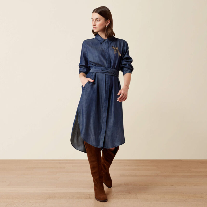 Ariat Women's Culham Dress - Rein Blue-4