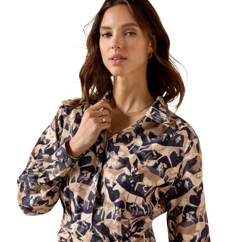 Ariat Women's Culham Dress - Navy Coincide Print-3