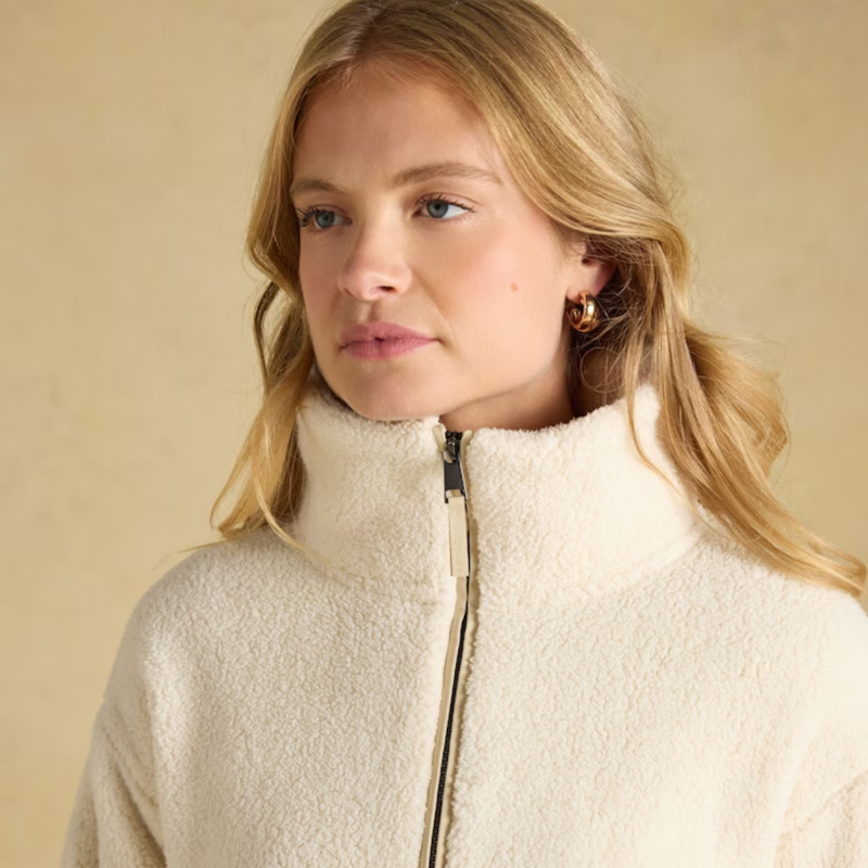 Joules Ladies Short Tilly Fleece - Cream-3