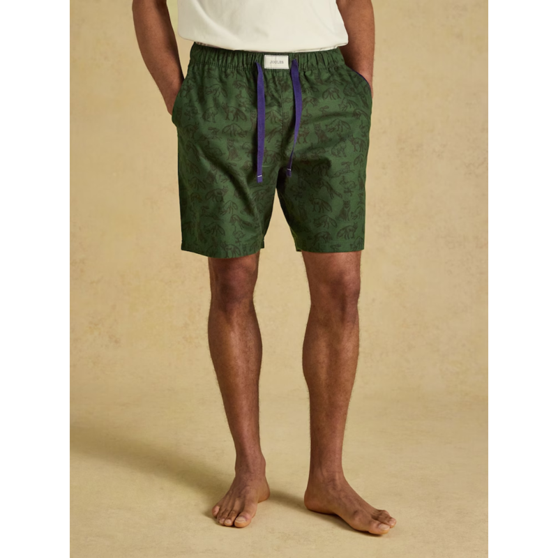 Joules Men's Dozer Short Pyjamas Set - Green/Ecru-5