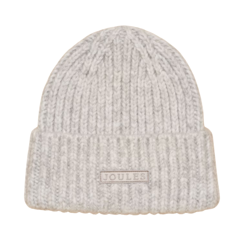 Joules Ladies Chunky Beanie Hat - Grey-3