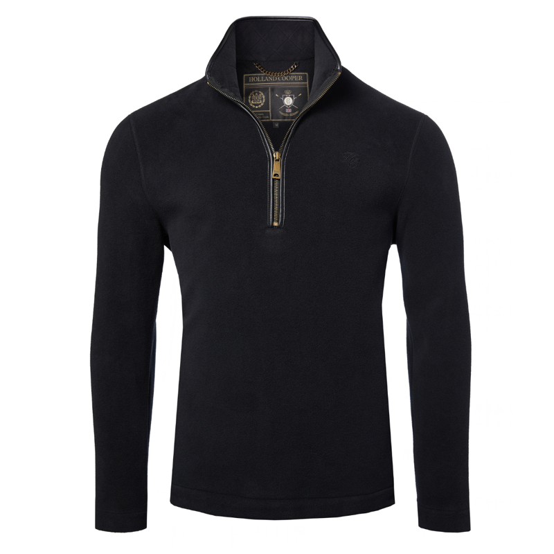 Holland Cooper Men's Country Fleece Quarter Zip - Black-5