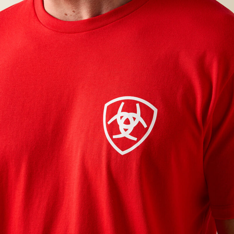 Ariat Men's Geo Flag T-Shirt - Mars Red-2