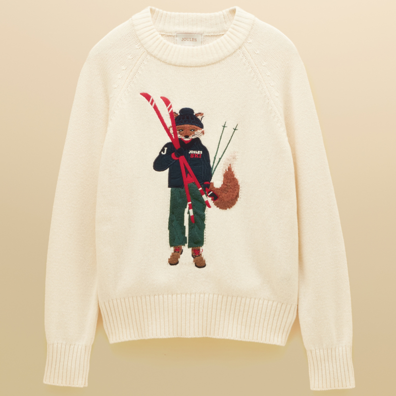 Joules Ladies Jonty Ski Jumper - Cream-6
