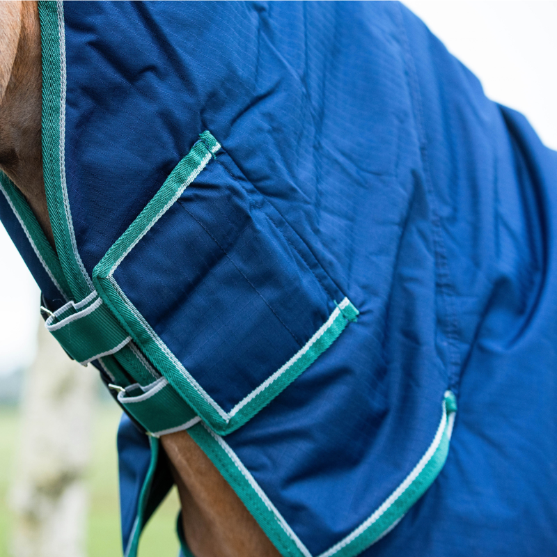 Mackey Keadeen Plus 100g Turnout Rug - Navy/Grey/Hunter-4
