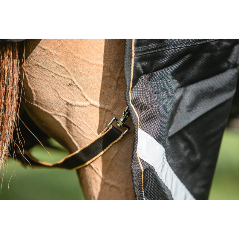 Mackey Lugnaquilla Half Neck Heavyweight Turnout Rug - Black/Gold-7