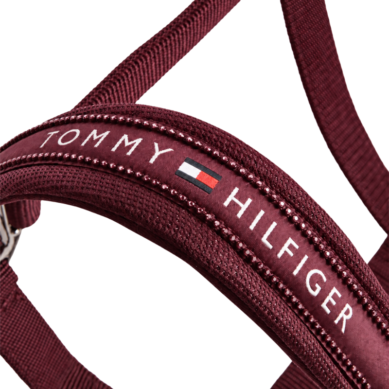 Tommy Hilfiger Yale Shine Headcollar and Rope Set  - Deep Burgundy-5