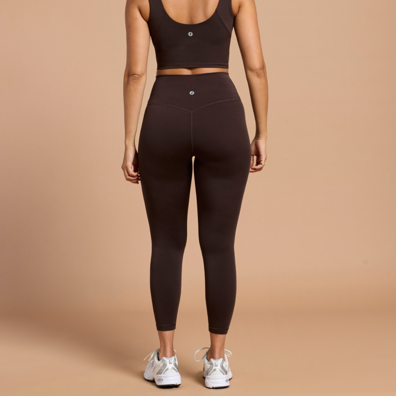 Gym + Coffee Women's 7/8 Leggings - Mocha Bean-2