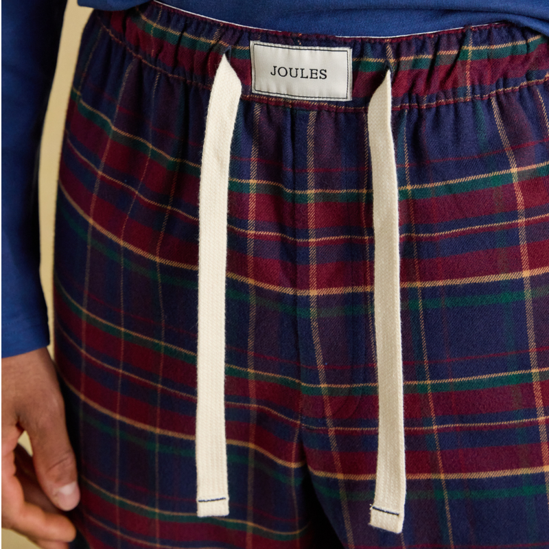 Joules Men's Dozer Long Pyjama Set - Navy/Burgundy-4