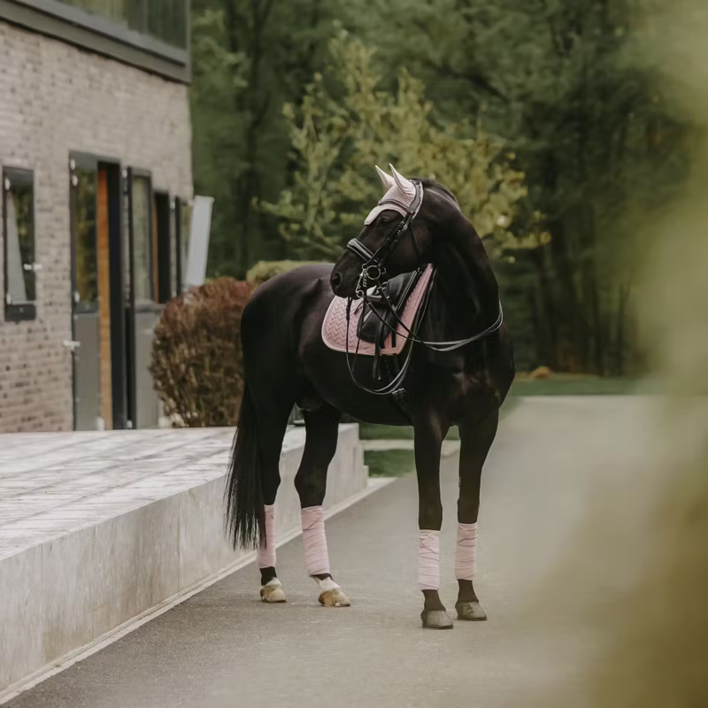 Kentucky Velvet Pearls Dressage Saddlepad - Soft Rose-4