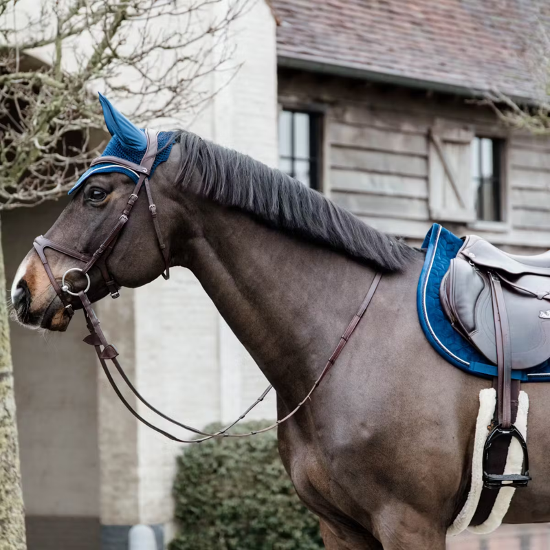 Kentucky Basic Velvet Jumping Saddlepad - Navy-3