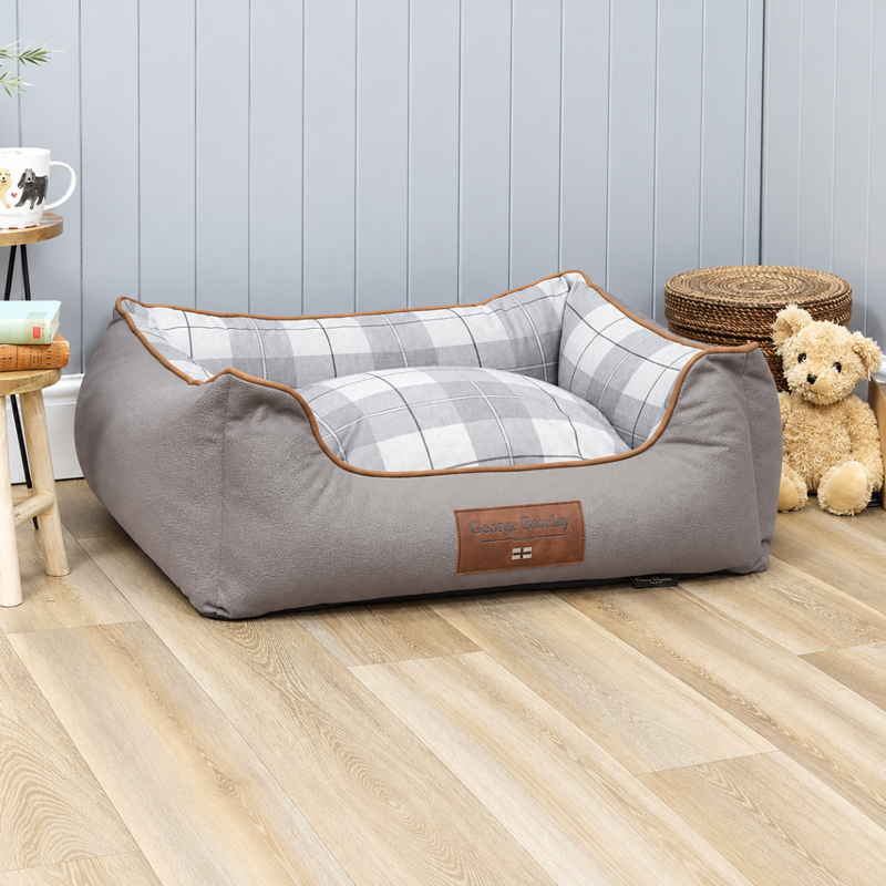 George Barclay Heritage Orthopaedic Walled Dog Bed - Moonstone - Medium-3
