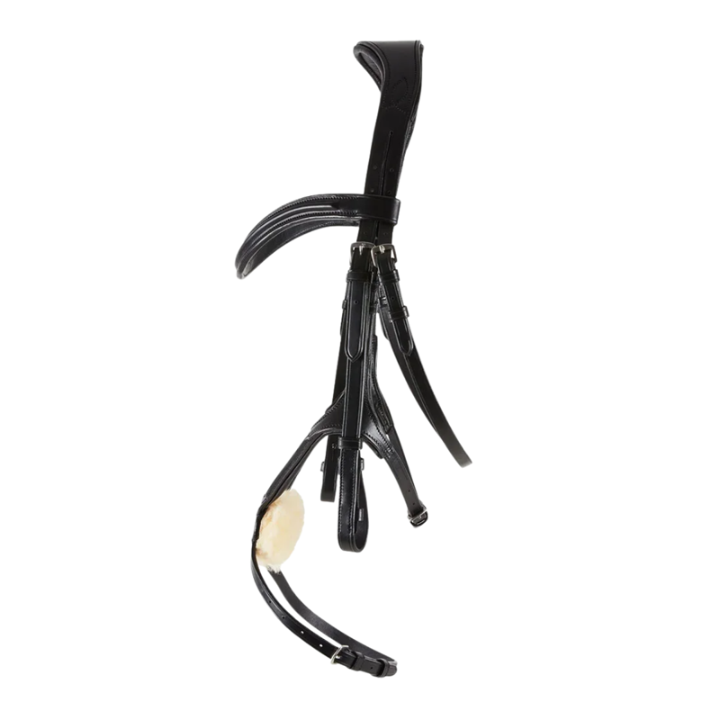 Cameo ComfortPro Grackle Bridle with Rubber Grip Reins - Black-6