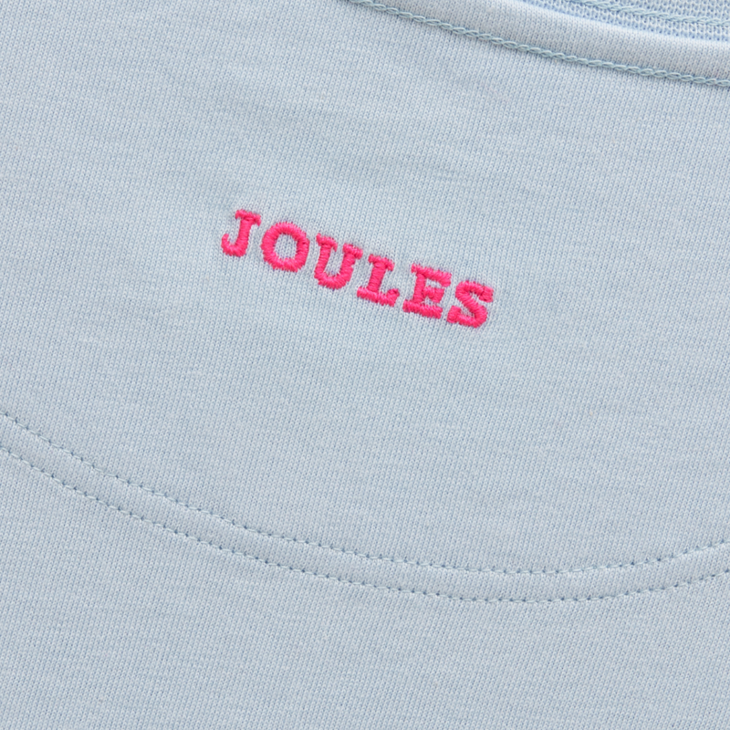 Joules Girls' Ava Applique Long Sleeve Top - Blue-4