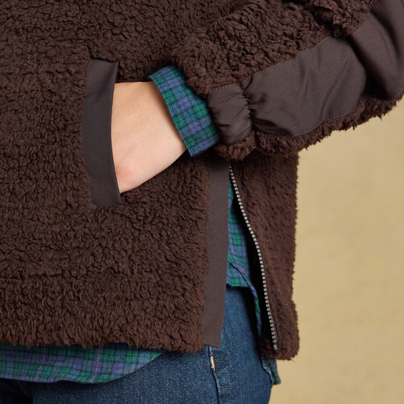 Joules Ladies Tilly Quarter Zip Fleece - Chocolate Brown-5