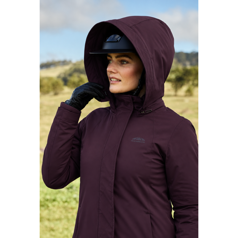WeatherBeeta All Purpose Waterproof Insulated Longline Riding Jacket - Blackberry-3