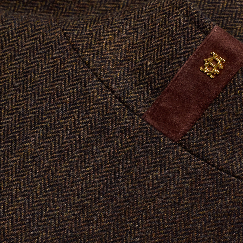 Holland Cooper Men's Country Classic Tweed Gilet - Chocolate Herringbone-4