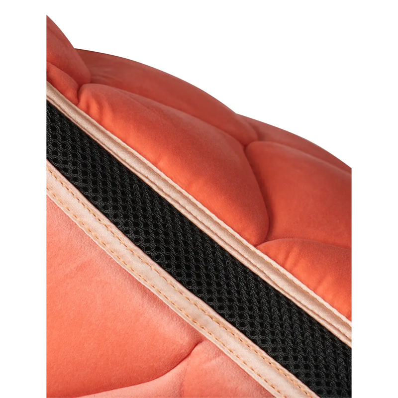 WeatherBeeta Velvet Dressage Saddlepad - Coral-3