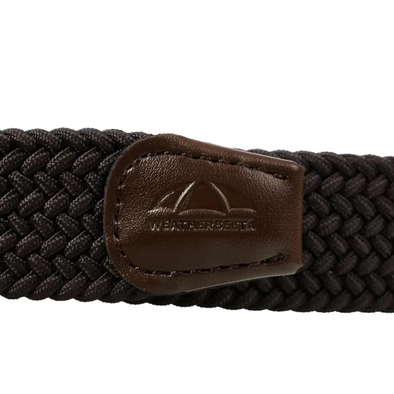 WeatherBeeta Elasticated Braided Riding Belt - Chestnut/Gold-3