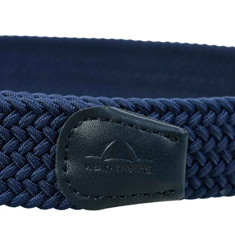 WeatherBeeta Elasticated Braided Riding Belt - Navy/Silver-3