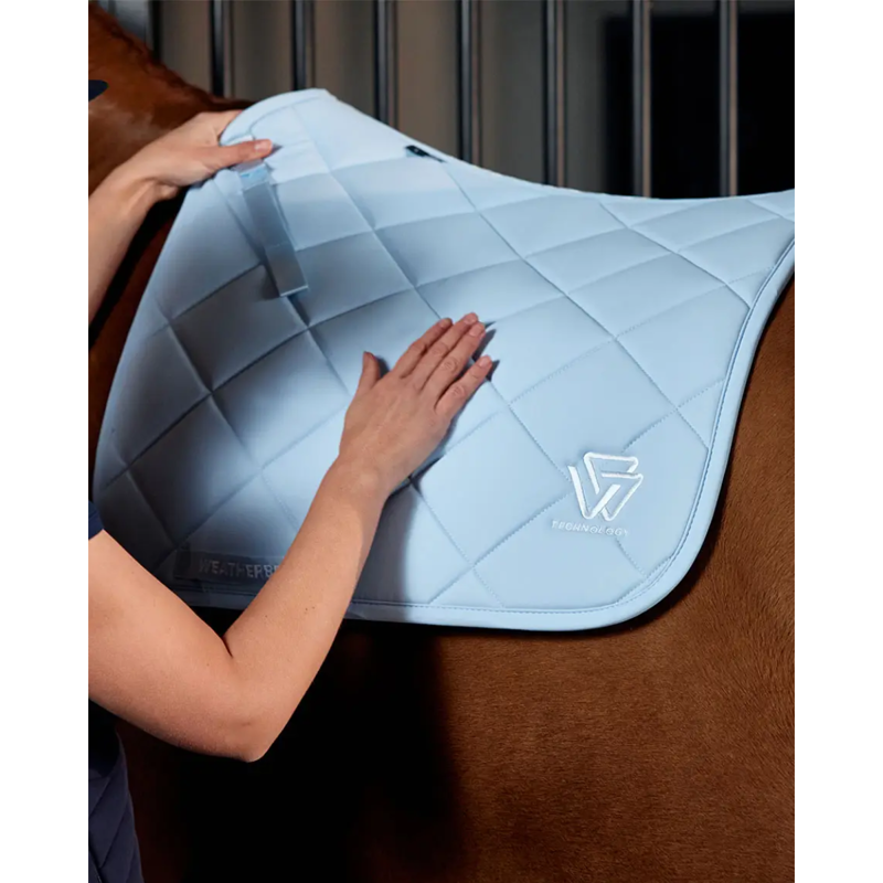 WeatherBeeta Softshell Pro 3D Air-Tec Dressage Saddlepad - Mist Blue-4