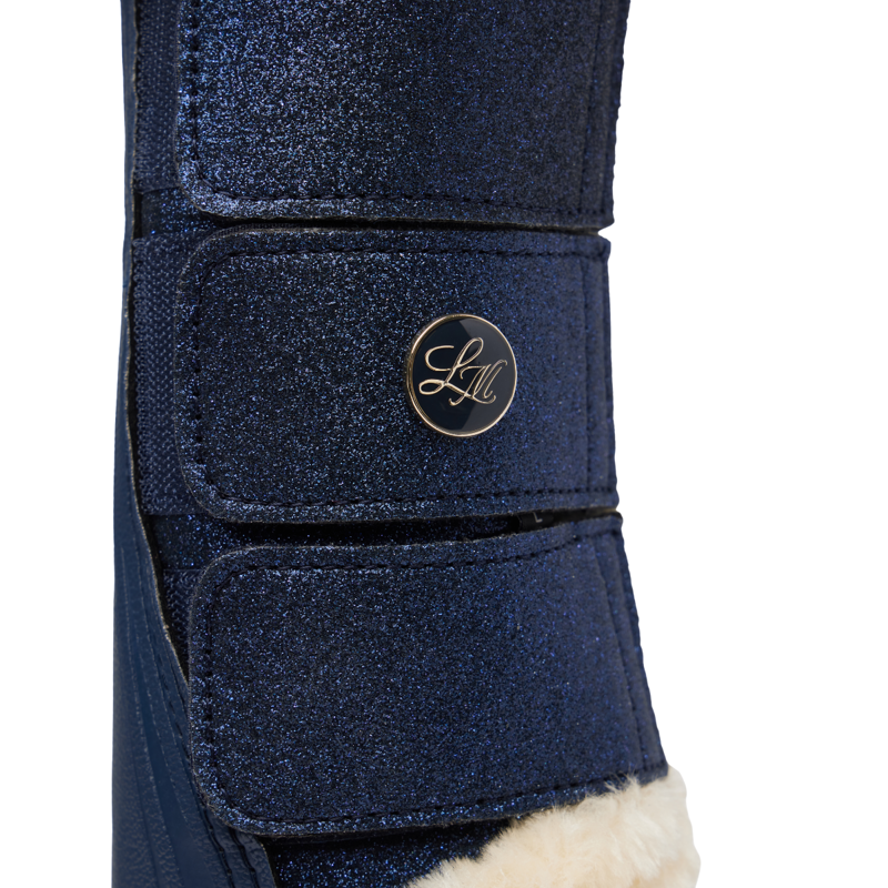 LeMieux Lustre Fleece Edged Brushing Boots - Sapphire-5