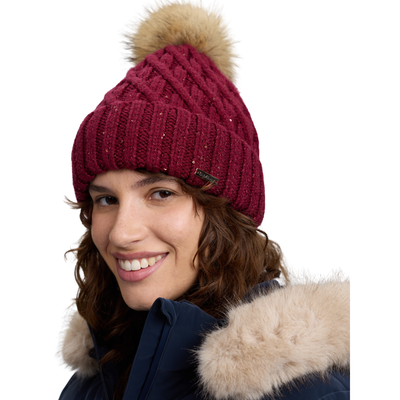 LeMieux Lustre Sequin Beanie - Garnet-2