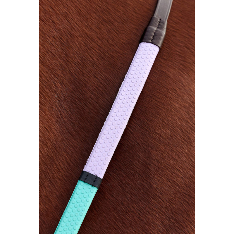 Dublin Pastel Rainbow Reins - Brown/Multi-2