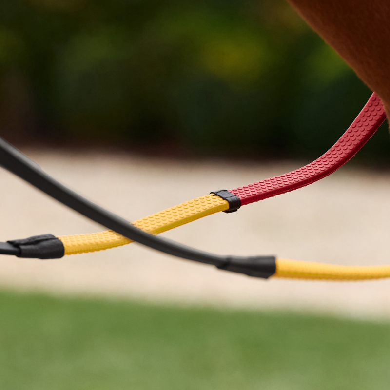Dublin Rainbow Reins - Black/Multi-2