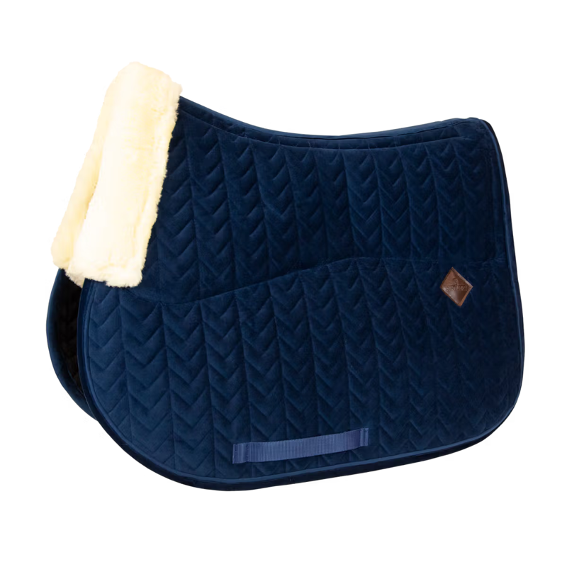 Kentucky Skin Friendly Velvet Jumping Saddlepad Full - Navy-3