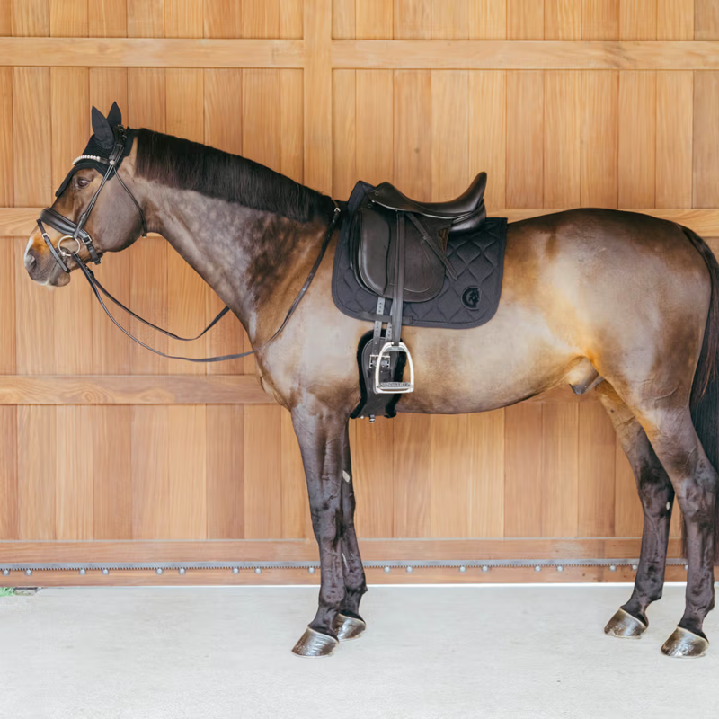 Kentucky Wave 3D Logo Dressage Saddlepad Full - Black-3