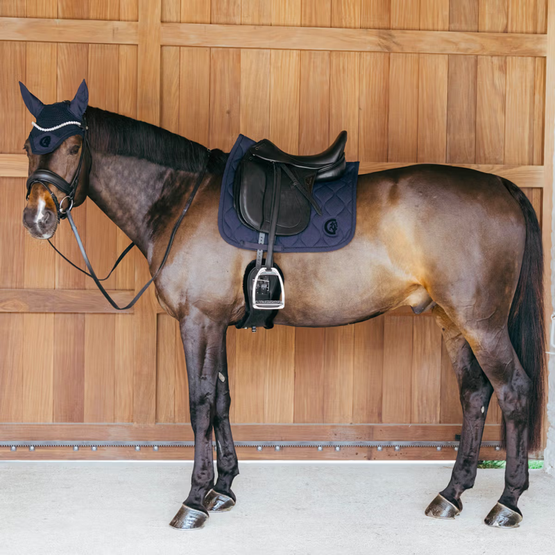 Kentucky Wave 3D Logo Dressage Saddlepad Full - Navy-3
