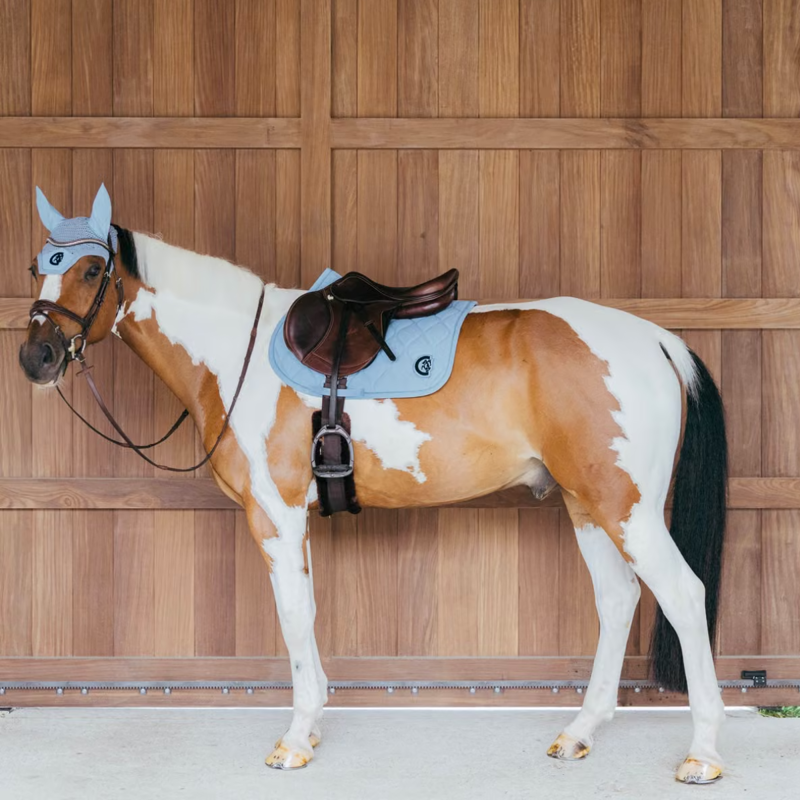 Kentucky Wave 3D Logo Show Jumping Saddlepad Full - Light Blue-3