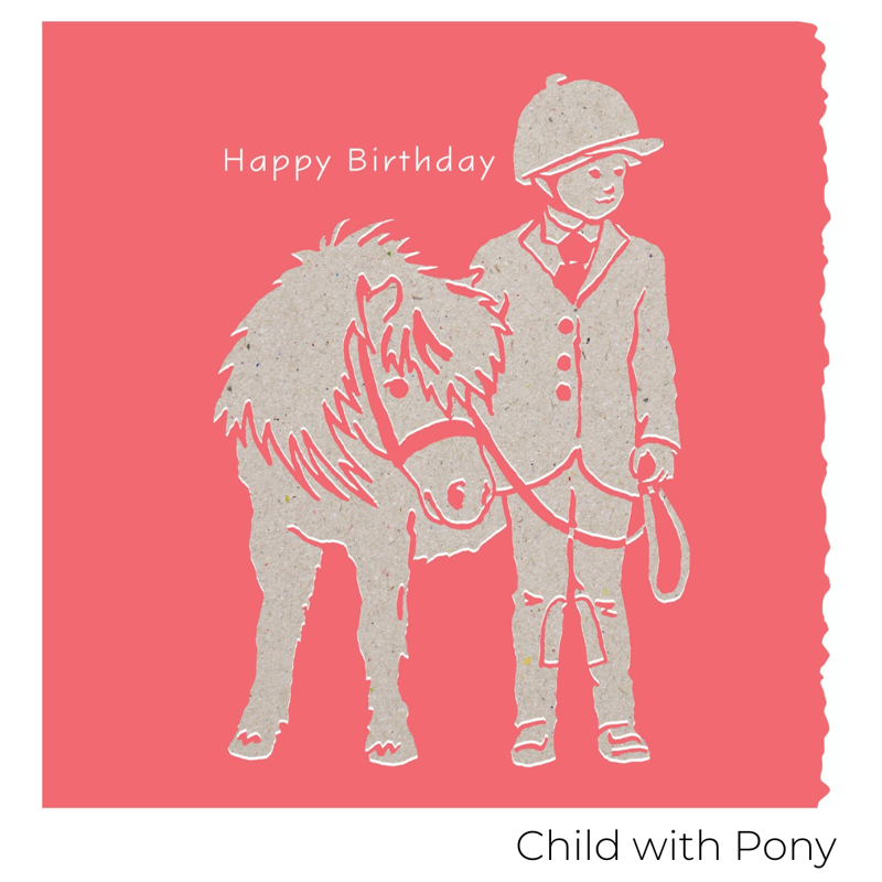 Deckled Edge Colour Block Pony Card-4