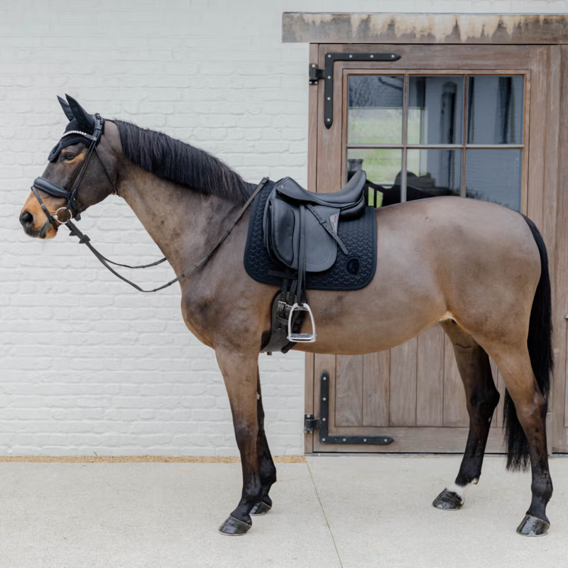Kentucky Plaited 3D Logo Dressage Saddlepad Full - Pine Green-3